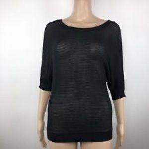 Black Open Knit Sweater